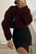 Mixiedress Casual Solid Crewneck Pullover Sweater