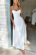 Mixiedress Spaghetti Strap Back Lace-up A-line Maxi Dress