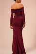 Mixiedress Off Shoulder Knot Front Bodycon Maxi Party Dress