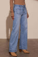 Mixiedress Chic Straight Wide Leg Denim Pants