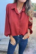 Mixiedress Batwing Long Sleeves Button Front Solid Shirt