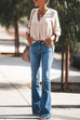 Mixiedress Distressed Bell Bottoms Skinny Denim Pants