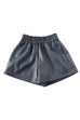 Mixiedress Elastic Waist Pocketed Faux Leather Shorts