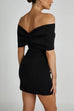 Mixiedress Bow Off Shoulder Bodycon Mini Party Dress