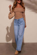 Mixiedress Chic Straight Wide Leg Denim Pants