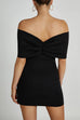 Mixiedress Bow Off Shoulder Bodycon Mini Party Dress