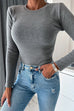 Mixiedress Crewneck Solid Ribbed Knit Fitted Top(5 Colors Available!)