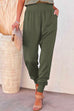 Mixiedress Solid Side Split Pockets Jogger Pants