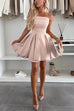 Mixiedress Strapless Tube Pocketed Bubble Mini Dress