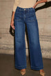 Mixiedress Chic Straight Wide Leg Denim Pants