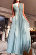 Mixiedress Sleeveless Cut Out Open Back Pleated Maxi Dress