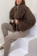 Mixiedress Open Front Winter Faux Fur Teddy Coat