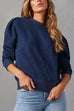 Mixiedress Crewneck Puff Sleeves Comfy Sweatshirt