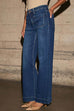 Mixiedress Chic Straight Wide Leg Denim Pants