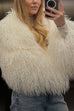 Mixiedress Open Front Winter Faux Fur Teddy Coat