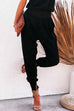 Mixiedress Solid Side Split Pockets Jogger Pants