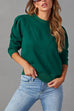 Mixiedress Crewneck Puff Sleeves Comfy Sweatshirt