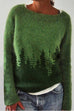 Mixiedress Crewneck Tree Pattern Knit Pullover Sweater(in 2 Colors)