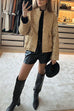 Mixiedress Stand Collar Zip Up Pocketed Sequin Jacket