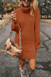 Mixiedress Turtleneck Long Sleeves Ribbed Knit Sweater Dress(in 7 Colors!)