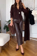 Mixiedress Chicest V Neck Button Up Sweater Cardigan