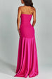 Mixiedress Mesh V Neck Strapless Splice Flare Maxi Party Dress