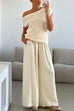 Mixiedress Elastic Waist Pocketed Wide Leg Cotton Linen Pants