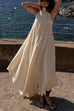 Chic Sleeveless Linen Swing Maxi Vacation Dress