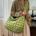 Mixiedress Lightweight Quilted Grid Puffer Tote Bag