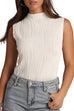 Mixiedress Sleeveless Mockneck Textured Summer Top