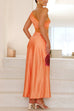 Mixiedress One Shoulder Lace Trim Cut Out Sleeveless Maxi Dress