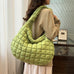 Mixiedress Lightweight Quilted Grid Puffer Tote Bag