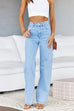 Mixiedress Distressed Wide Leg Boyfriend Denim Pants