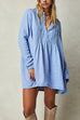 Mixiedress Long Sleeves Button Up Mini Shirt Dress