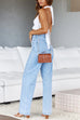 Mixiedress Distressed Wide Leg Boyfriend Denim Pants