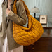 Mixiedress Lightweight Quilted Grid Puffer Tote Bag