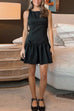 Mixiedress Sleeveless Ruffle Girdling Mini Bow Dress