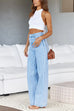 Mixiedress Distressed Wide Leg Boyfriend Denim Pants