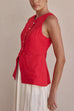 Mixiedress Single Breasted Pocketed Solid Vest