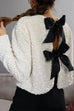 Mixiedress Long Sleeves Bow Knot Glitter Sequin Top