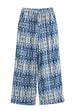 Mixiedress Drawstring Elastic Waist Wide Leg Printed Pants