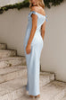 Mixiedress Bow Knot Off Shoulder Maxi Party Dress