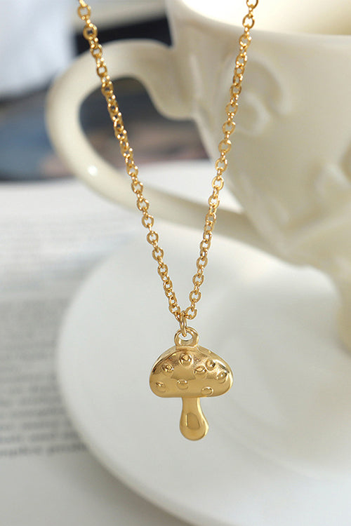 Mixiedress Cute Little Stereoscopic Mushroom Pendant Necklace