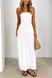 Frilled Strapless Tube Swing Maxi Dress