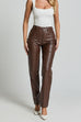 Mixiedress High Rise Pocketed Casual Faux Leather Pants