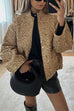 Mixiedress Stand Collar Zip Up Pocketed Sequin Jacket