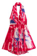 Mixiedress Deep V Neck Halter Backless Printed Mini Vacation Dress