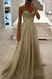 Mixiedress Spaghetti Strap Glittering Tulle Maxi Party Dress