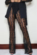 Mixiedress High Waist Sheer Lace Flared Pants