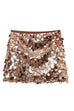 Mixiedress Elastic Waist Sequin Paillette Mini Skirt